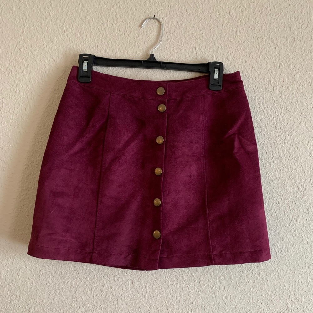 Old Navy Purple Suede Skirt